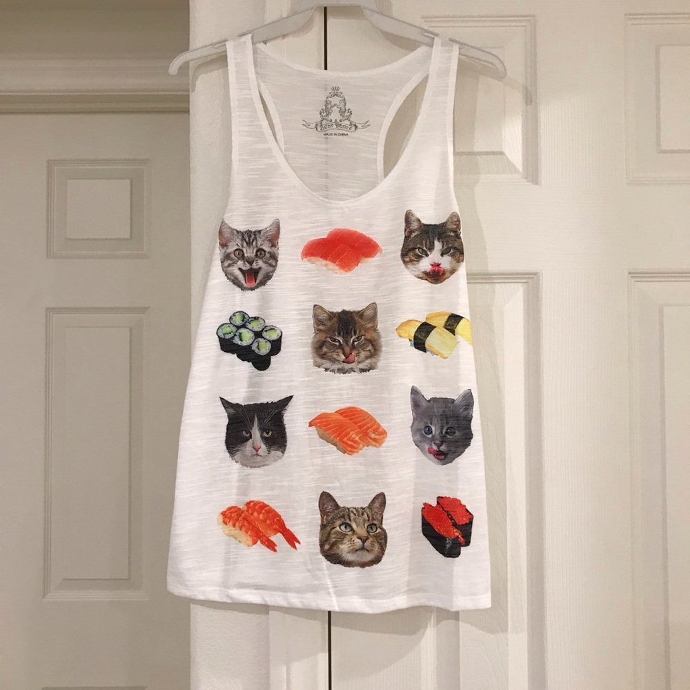 Brand New Sushi Cat Sushi Cat Tank Top
